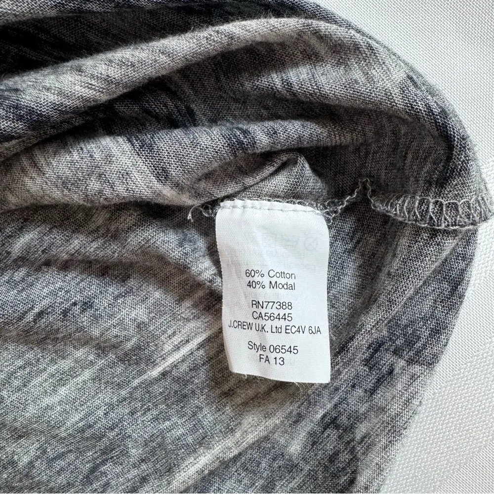 J. Crew Camo Crewneck Tee Small Black Navy Gray Cotton Blend Fitted